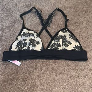 Light pink and black PINK bralette